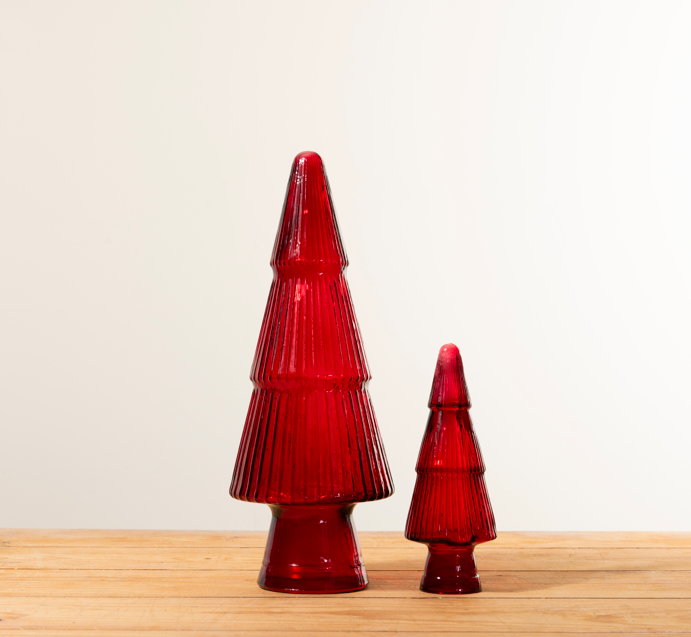 Recycled Glass Tree Table Decoration