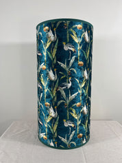 Teal Crane Velvet Shade