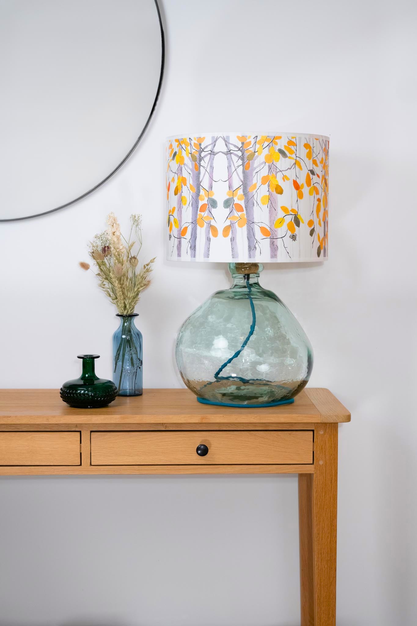 Autumn Trees Printed Drum Shade