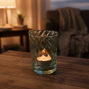 Moroccan Handmade Recycled Glass Ripple Demi Twist Tumbler 150ml