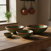 Fern Spanish Hand Painted Spiral Dish Bundle