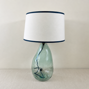 Simplicity Recycled Glass 42cm Lamp and Shade Set Bundle