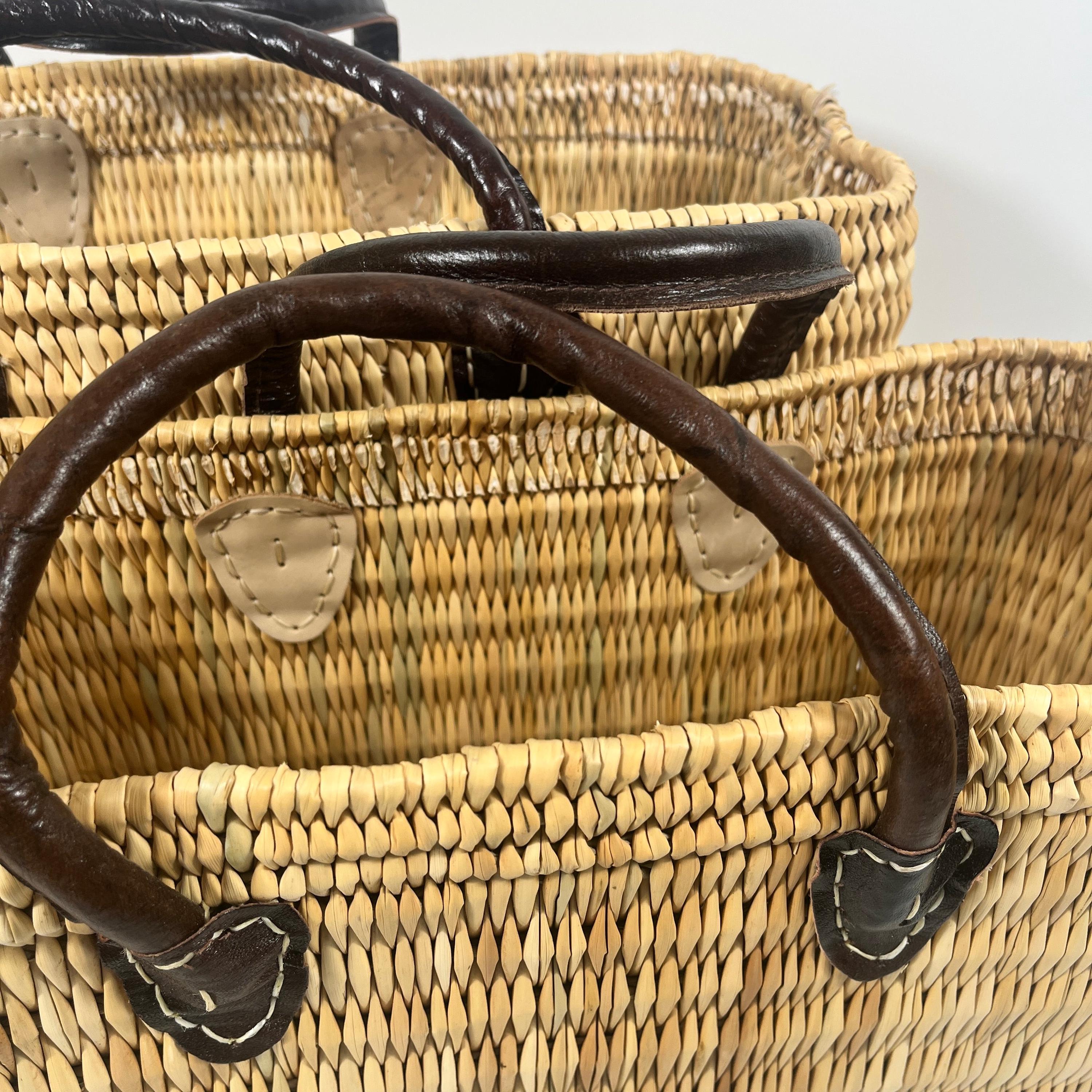 Natural Tote Handmade Moroccan Basket 2 Sizes