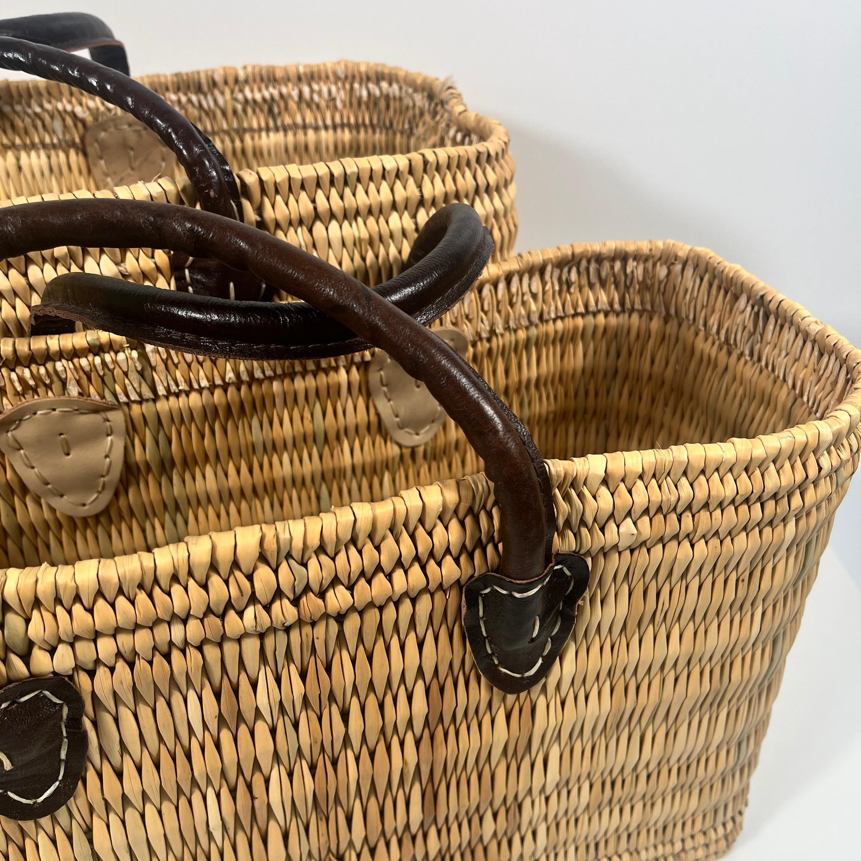 Natural Tote Handmade Moroccan Basket 2 Sizes