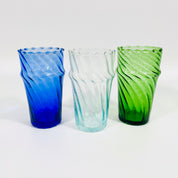 Moroccan Handmade Recycled Glass Moyen Twist Tumbler - 300ml