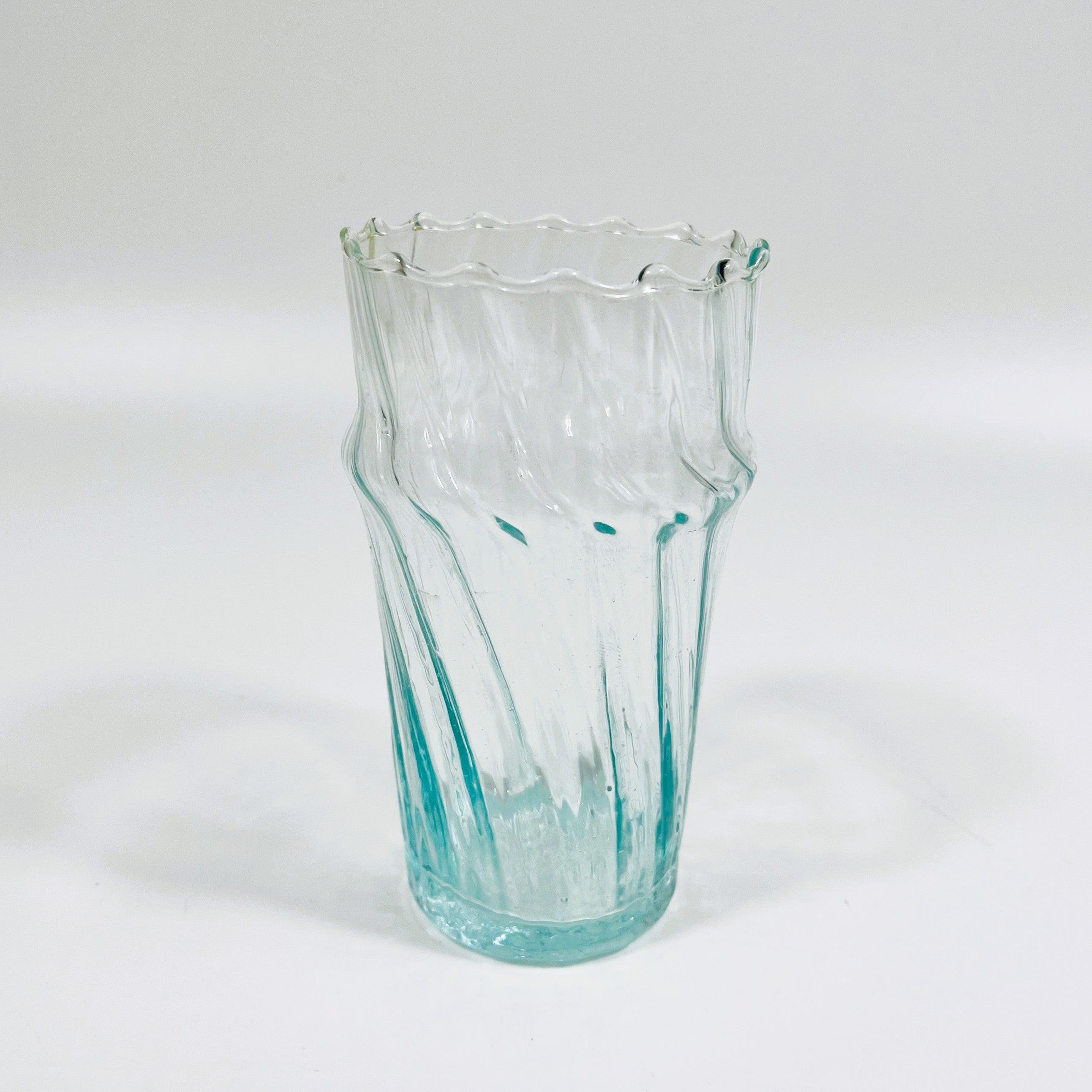 Moroccan Handmade Recycled Glass Moyen Twist Tumbler - 300ml