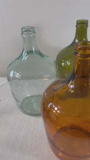 Garrafa Demijohn Bottle  Recycled Glass Vase 30cm