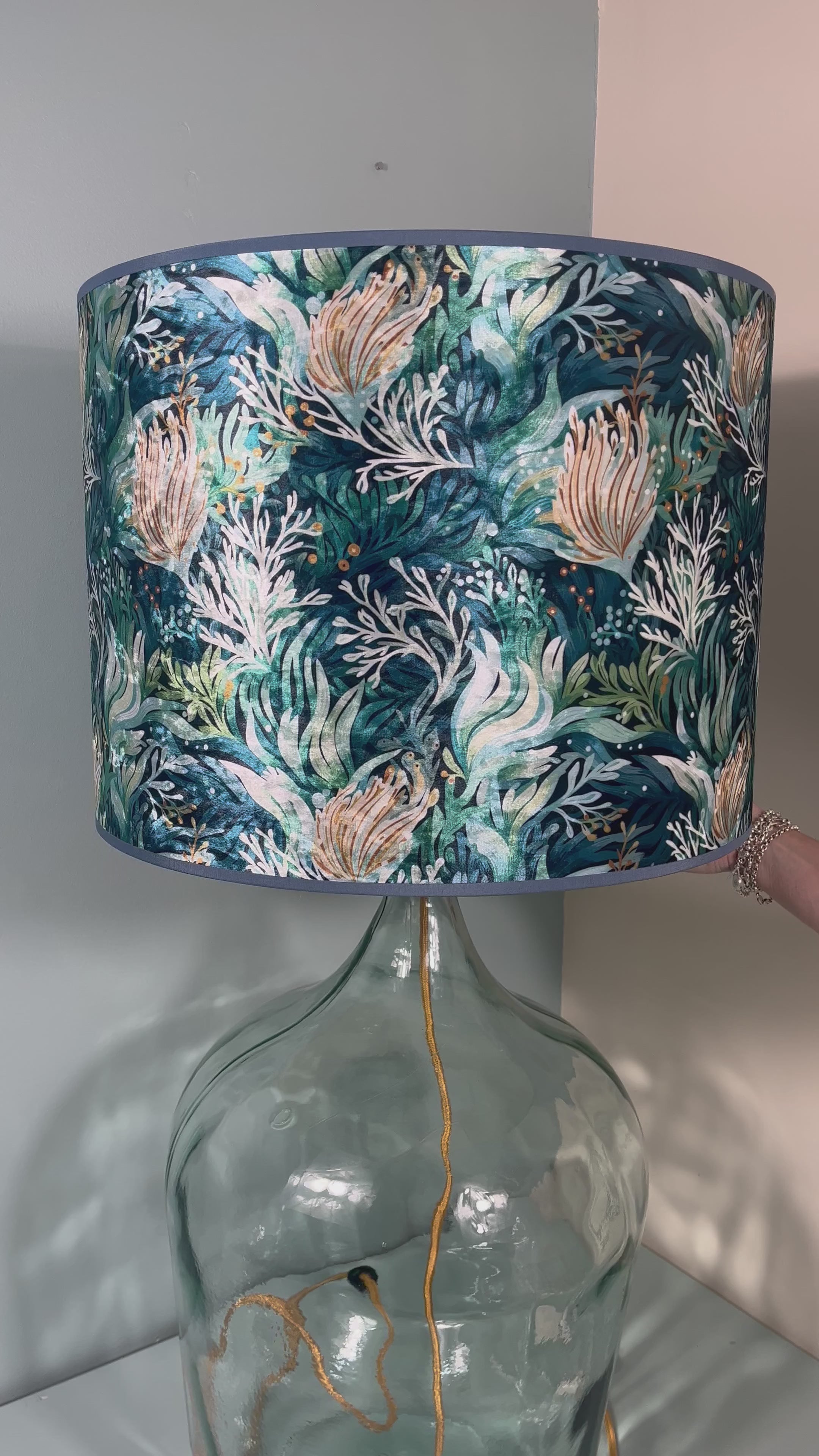 Lagoon Deep Water Velvet Shade 8" to 18"