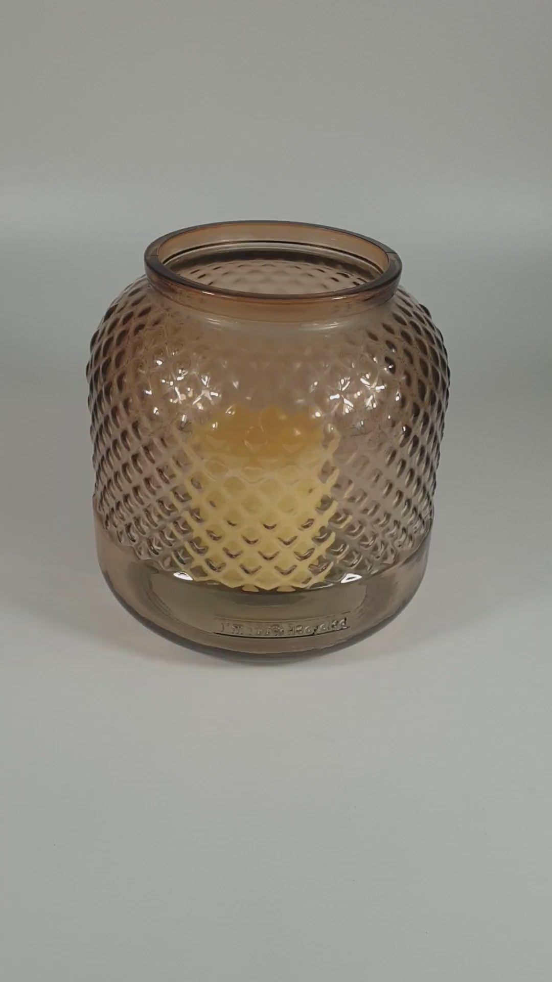 Recycled Glass Diamond Vase / Tea Light Holder 19cm