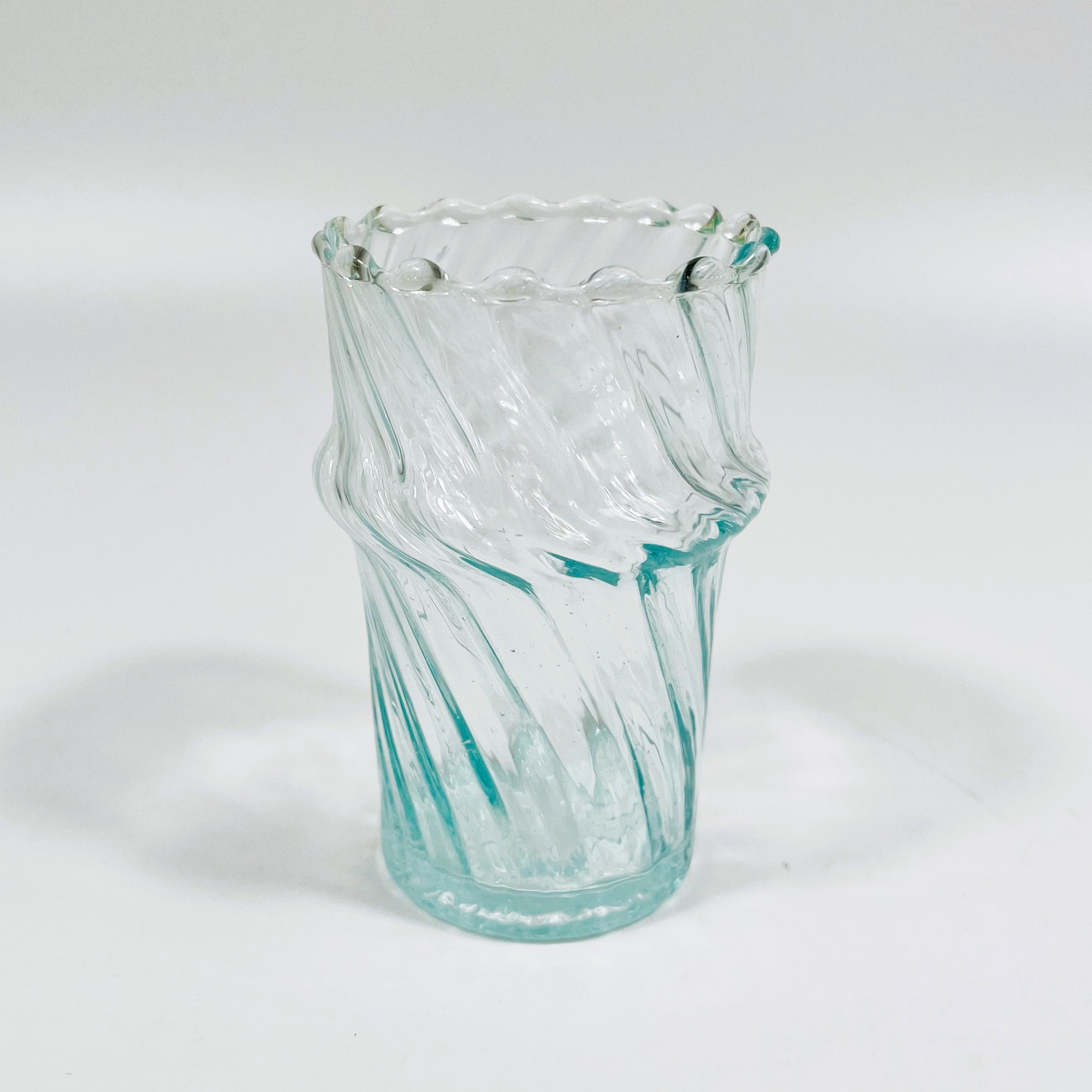 Moroccan Handmade Recycled Glass Petit Twist Tumbler - 170ml