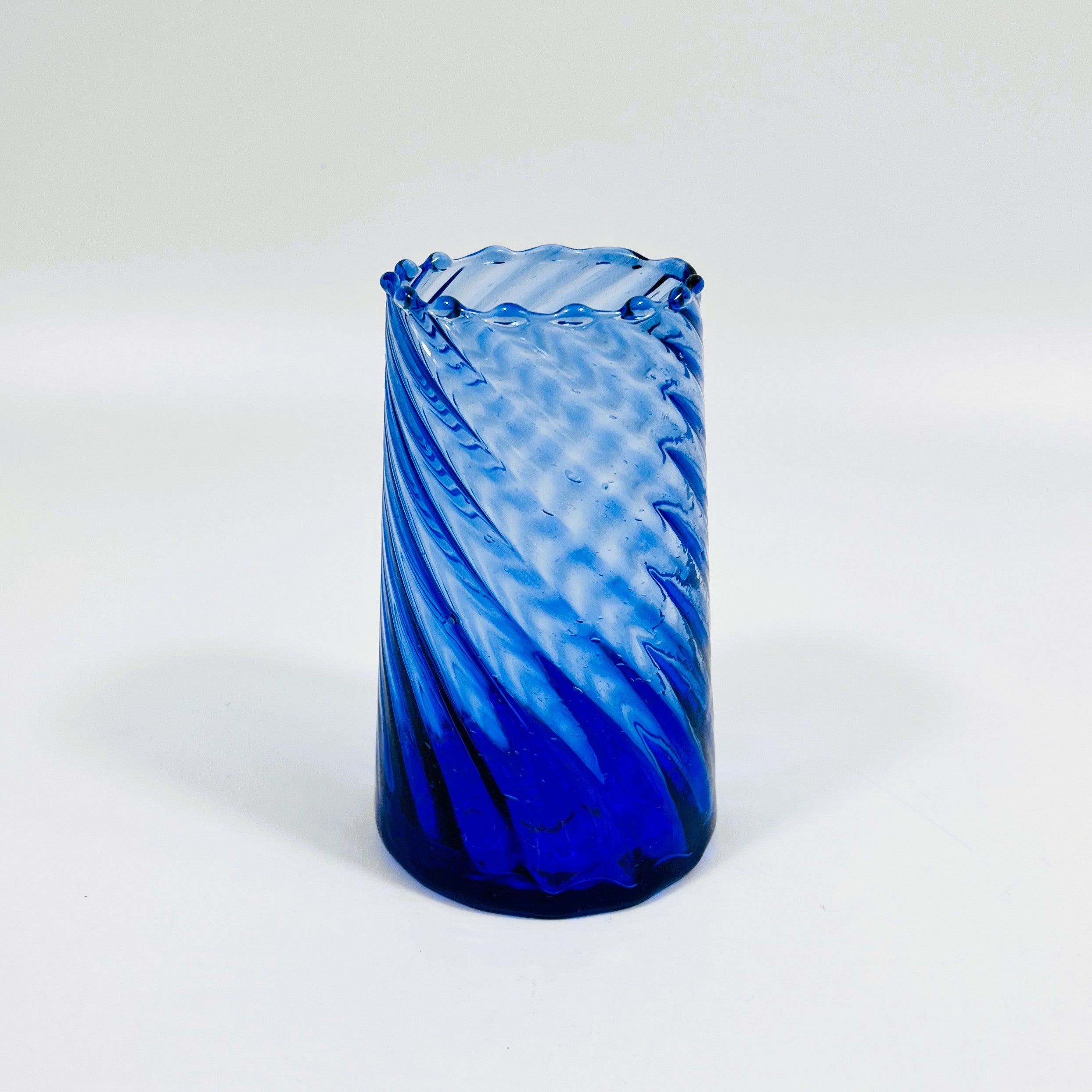 Moroccan Handmade Recycled Glass Twist Tumbler - 330ml