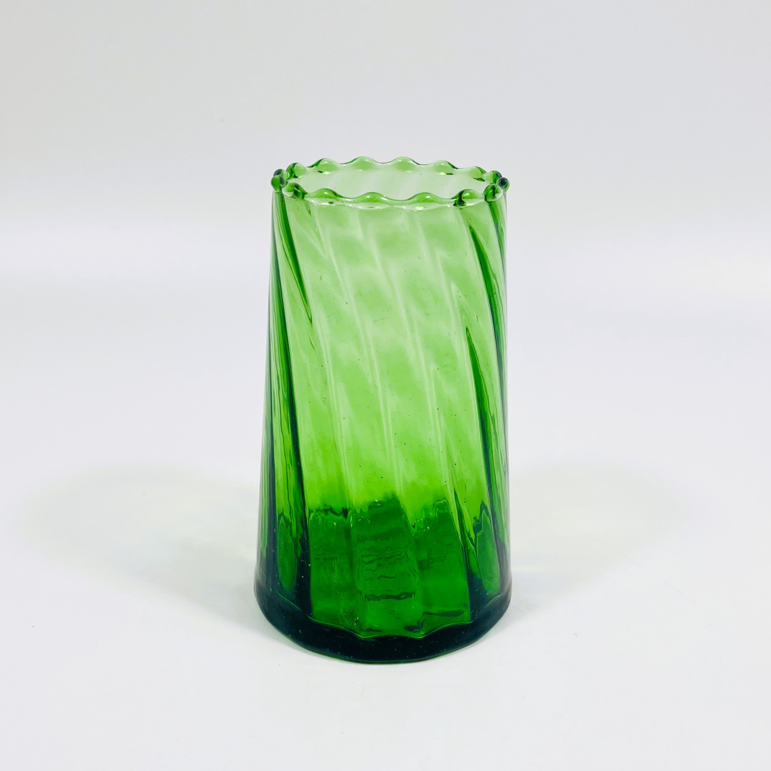 Moroccan Handmade Recycled Glass Twist Tumbler - 330ml