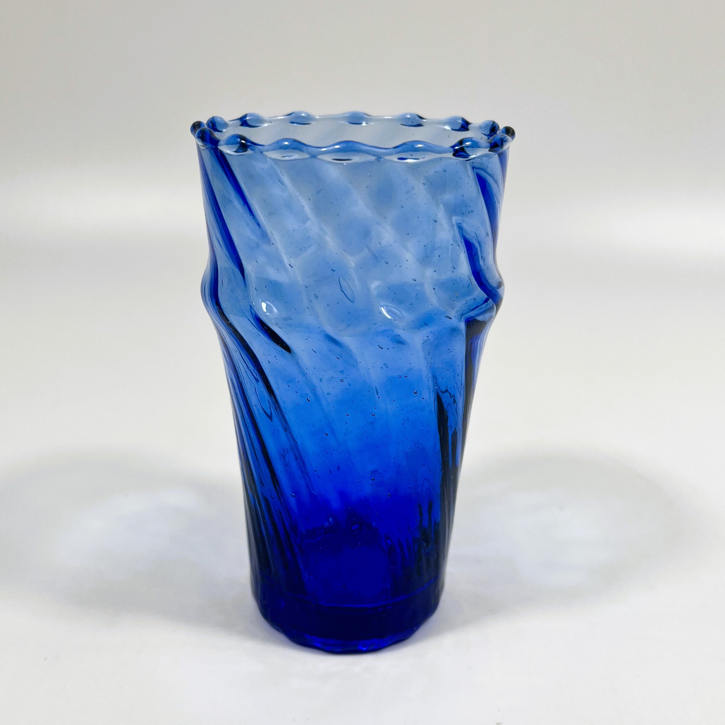 Moroccan Handmade Recycled Glass Moyen Twist Tumbler - 300ml