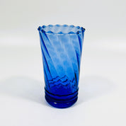 Moroccan Handmade Recycled Glass Ripple Grand Twist Tumbler 280ml