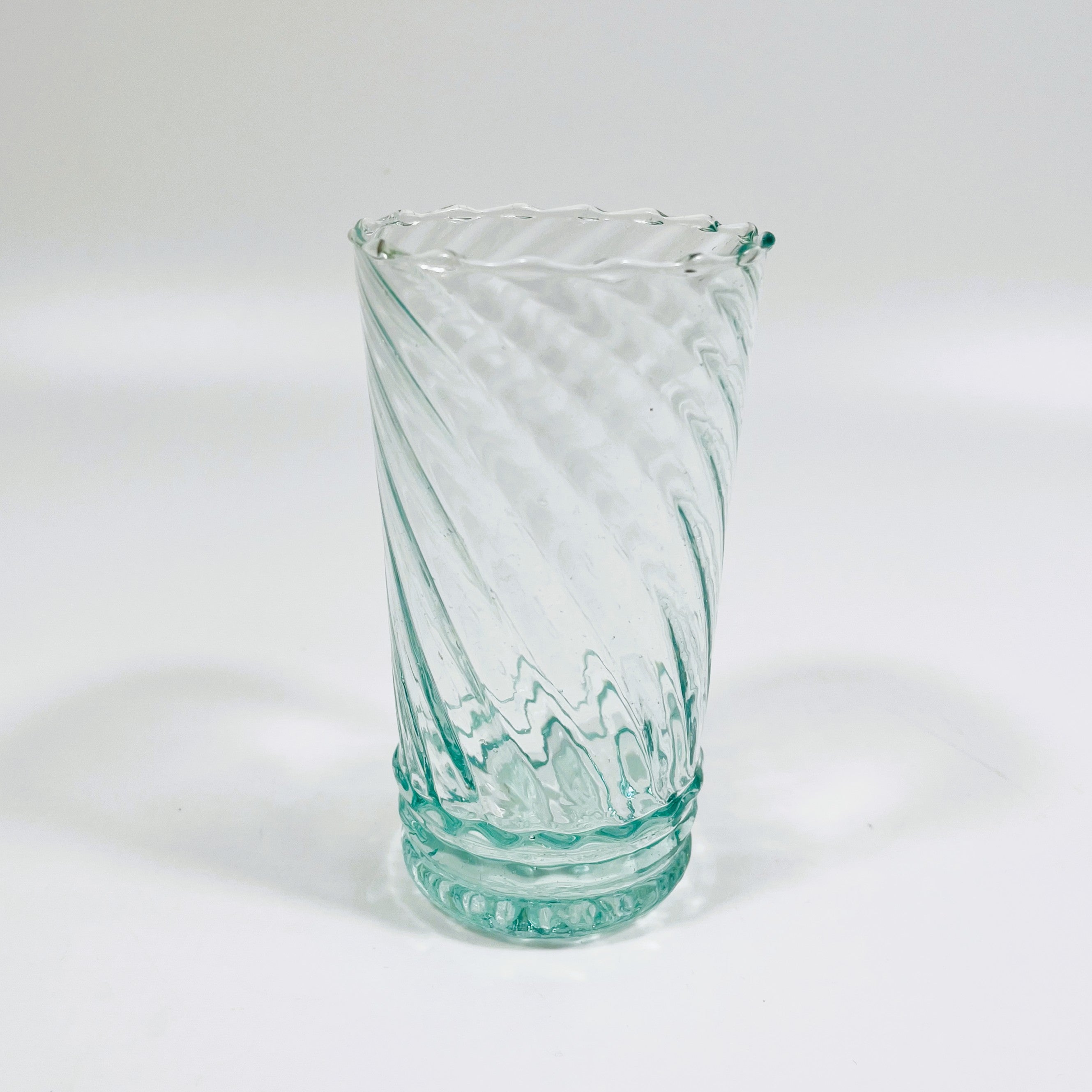 Moroccan Handmade Recycled Glass Ripple Grand Twist Tumbler 280ml