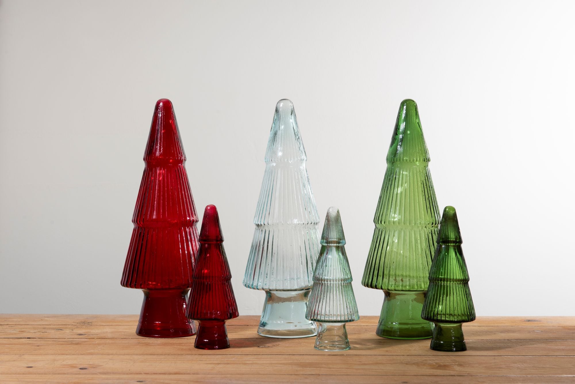 Recycled Glass Tree Table Decoration