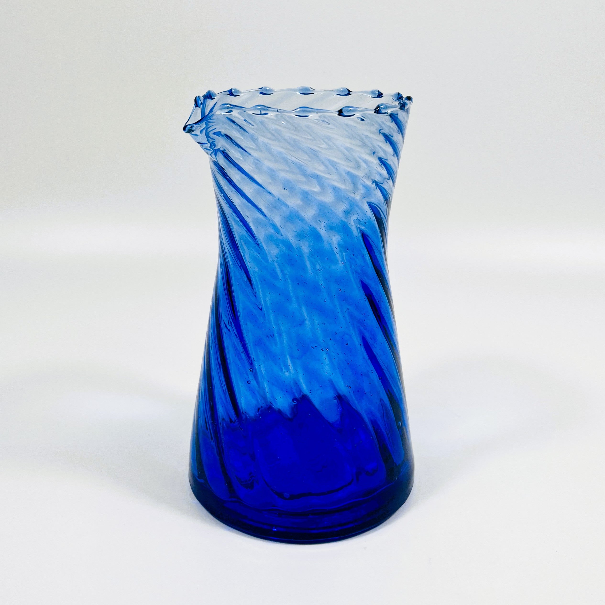 Moroccan Handmade Recycled Glass Twist Carafe - 1 Litre