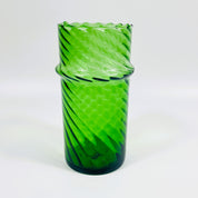 Moroccan Handmade Recycled Glass Twist Vase 1 Litre