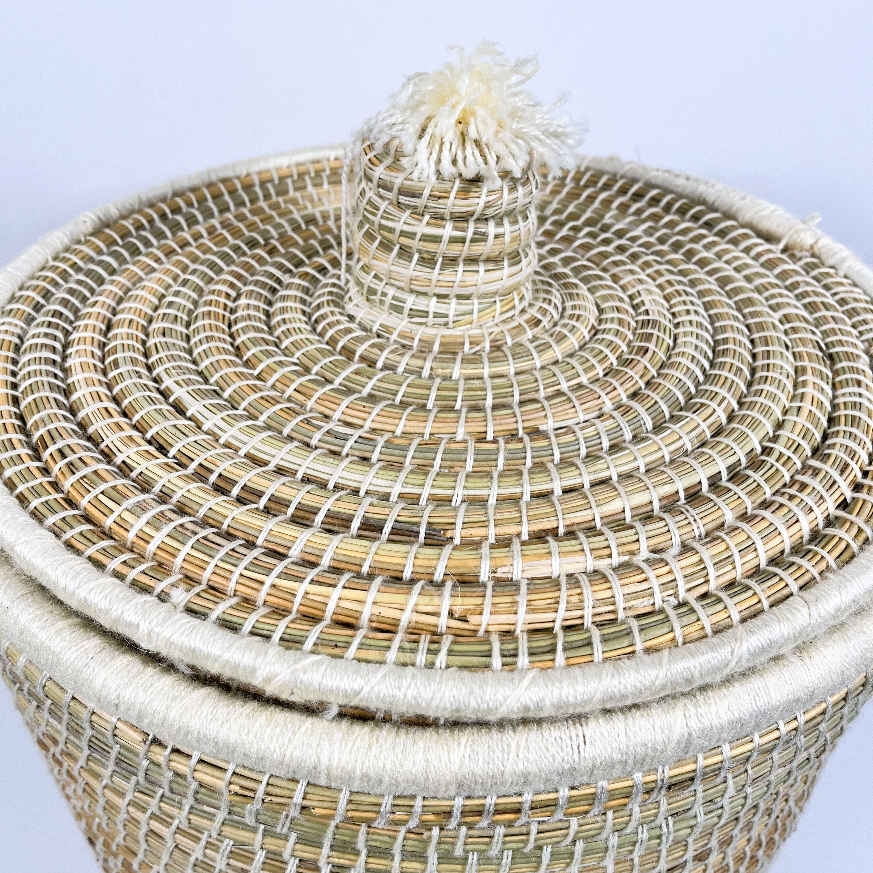 Moroccan Handmade Storage Baskets with Lid